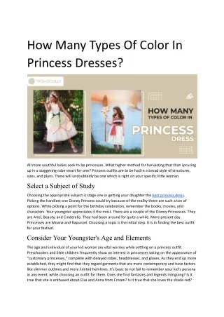 How many types of color in princess dress.docx