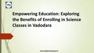 Empowering Education - Tejasvi Classes