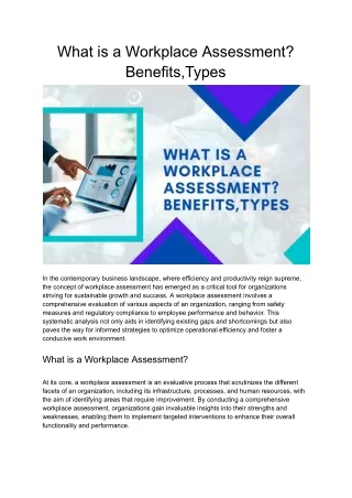 What is a Workplace Assessment?