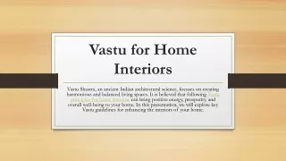 Elevate Your Living Space with Vastu for Home Interiors