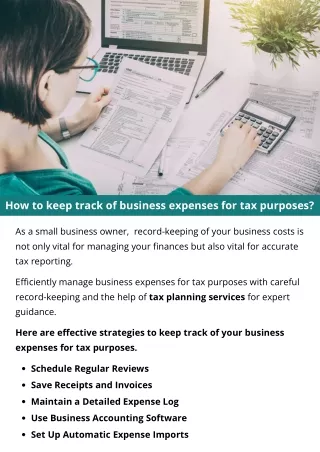 How to keep track of business expenses for tax purposes?