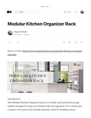 Modular Kitchen Organizer Rack