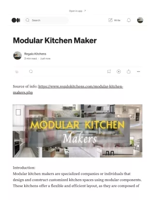 Modular Kitchen Maker