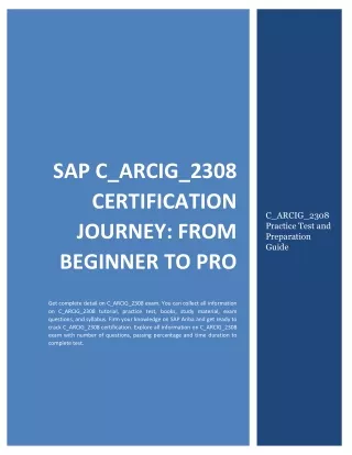 SAP C_ARCIG_2308 Exam: How to Prepare Like a Pro