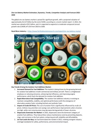 Zinc-ion Battery Market Estimation, Competitor Analysis and Forecast 2022-2030