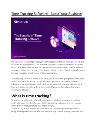 Time Tracking Software - Boost Your Business