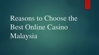 Things to Consider Before Signing Up at a Malaysia Online Casino