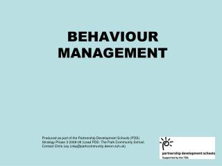 BEHAVIOUR MANAGEMENT