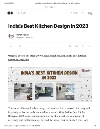 India’s Best Kitchen Design In 2023