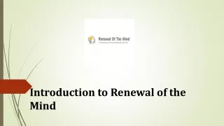 Introduction to Renewal of the Mind