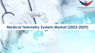 Medical Telemetry System Market Size, Growth and Research Report 2029.