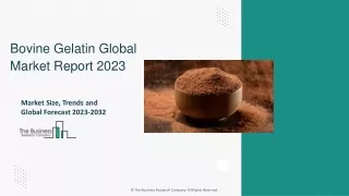 Bovine Gelatin Materials Market Growth Analysis, Trends By 2032