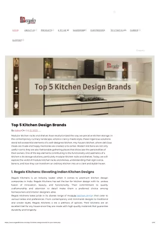 Top 5 Kitchen Design Brands