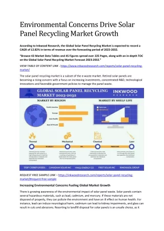 Global Solar Panel Recycling Market Size, Share & Analysis