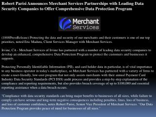 robert parisi announces merchant services partnerships with