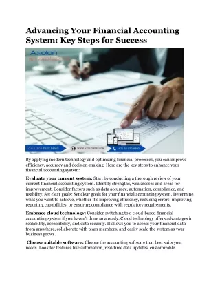 Advancing Your Financial Accounting System Key Steps for Success