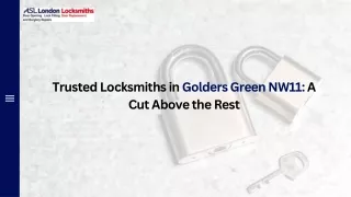 Trusted Locksmiths in Golders Green NW11 A Cut Above the Rest