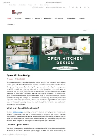 Open Kitchen Design