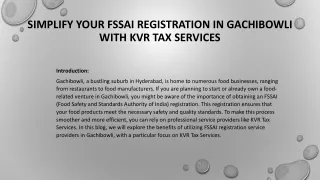 FSSAI kvr tax.ppt