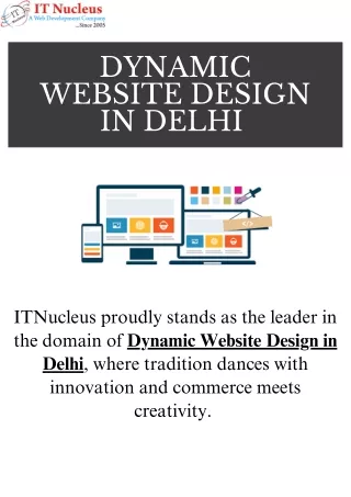 Dynamic website design in Delhi | ITNucleus