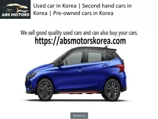 Good quality used cars in Korea