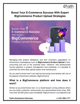 Boost Your E-Commerce Success With Expert BigCommerce Product Upload Strategies