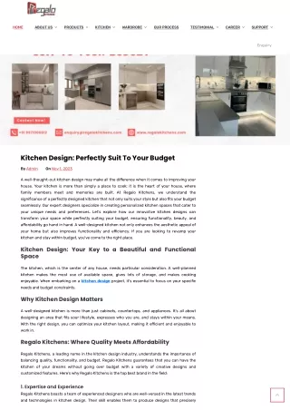 Kitchen Design: Perfectly Suit To Your Budget