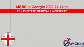 MBBS in Georgia in 2023-24 at Tbilisi State Medical University