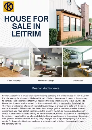 Keenan Auctioneers - Houses For Sale in Leitrim