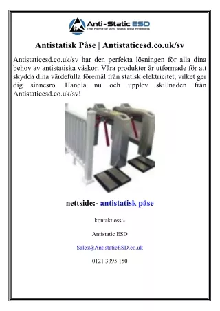 Antistatisk Påse  Antistaticesd.co.uk sv`