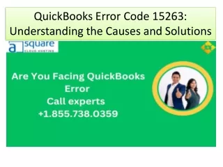 QuickBooks Error Code 15263: Understanding the Causes and Solutions