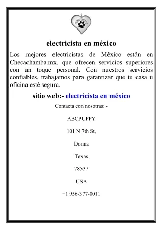 electricista en méxico.