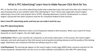 What Is PPC Advertising