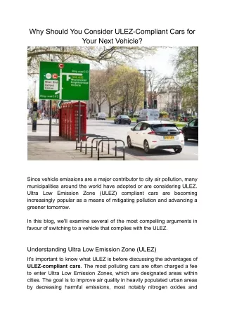 Why Should You Consider ULEZ-Compliant Cars for Your Next Vehicle_ (1)