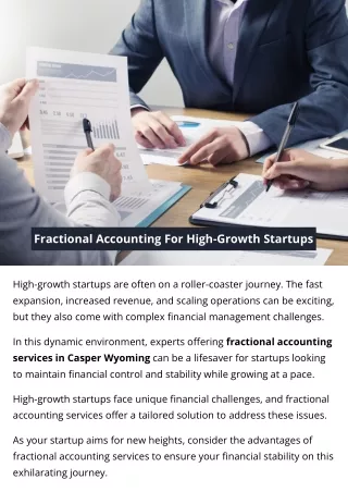 Fractional Accounting For High-Growth Startups