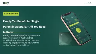 Family Tax Benefit for Single Parent in Australia