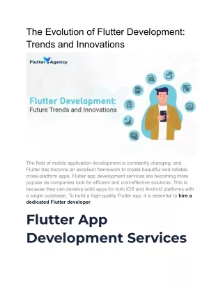 Flutter Future Trends and Innovations - Flutter Agency