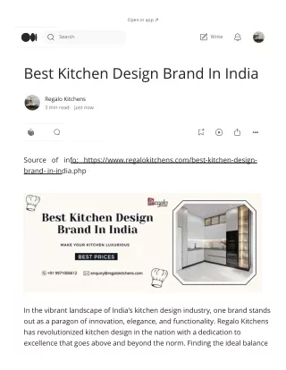 Best Kitchen Design Brand In India