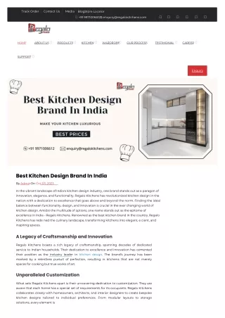 Best Kitchen Design Brand In India