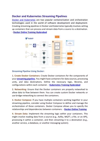 Docker and Kubernetes Training in Hyderabad | Visualpath