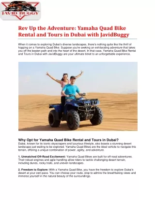 YamahaQuadBikeTourDubai