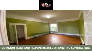 Common Tasks and Responsibilities of Painting Contractors