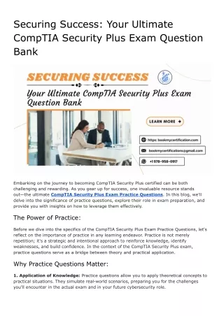 Securing Success_ Your Ultimate CompTIA Security Plus Exam Question Bank