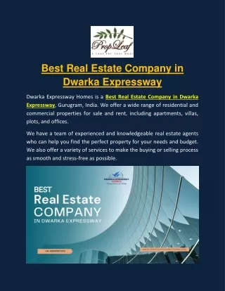 Best Real Estate Company in Dwarka Expressway