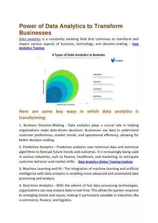 Data Analytics Course | Data Analytics Online Training Institute