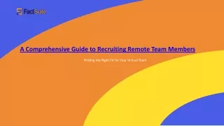 A Comprehensive Guide to recruiting remote team members