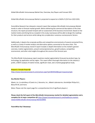 Microfluidic Immunoassay Market