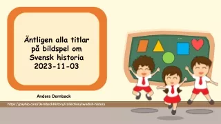 Titlar svensk historia bildspel 2023 07 27