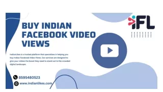 Buy Indian Facebook Video Views - IndianLikes