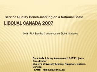LibQUAL Canada 2007